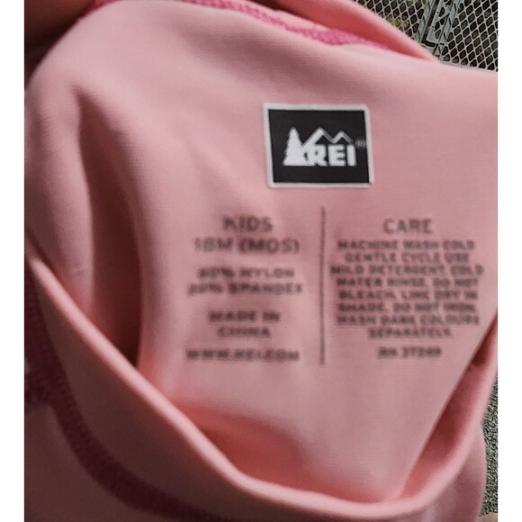 REI Pink Rashguard Swim Shirt High Collar Short Sleeves - Picture 3 of 3